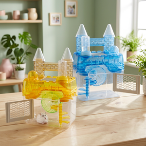 724-AD Plastic Hamster <b>Game</b> Cage-Durable & Breathable Quadrate Shape - Product Image 2
