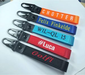 Bsbh พวงกุญแจนกอินทรีสายคล้องข้อมือไนลอนสายคล้องคอโลโก้แบบถักสั้น - Product Image 5