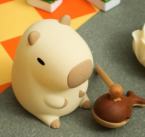 2026 Trend Tap control Capybara Cute <b>LED</b> Night Lamp Soft Silicone USB Rechargeable Animal Bedside table <b>Light</b> for kids - Product Image 4