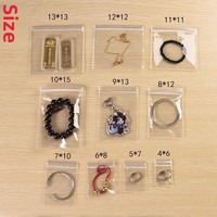Sac de rangement pour bijoux DINGSEN en PVC transparent refermable avec fermeture éclair, anti-oxydation, multi-tailles, personnalisable, pour boucles d'oreilles, bracelets