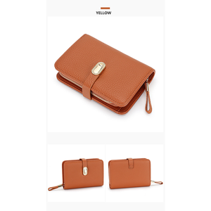 Andong Genuine Cow Leather Fashion Short <b>Wallet</b> for <b>Women</b> Girls Ladies Zipper Coin Purse Multifunctional <b>Card</b> Holder <b>Wallets</b> Bgs - Product Image 5