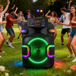 15 inch 60W draagbare speaker met RGB-vlamlichteffecten voor V5.0-scherm, hoog vermogen voor buitenevenementen - OEM/ODM - Product Image 5