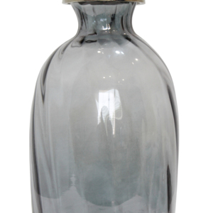 Vaso in vetro con finiture in metallo scolpito, accento colorato per l'arredamento del soggiorno. - Product Image 4