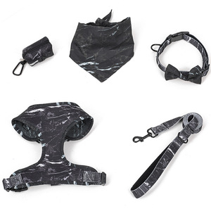 Hersteller Custom Print Soft Adjusta ble Designer Personal isierte Haustier halsbänder Leinen geschirre Hunde halsband und Leine Set Luxus - Product Image 6