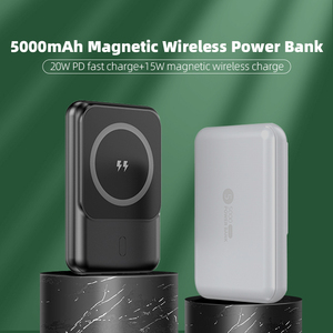 Batterie externe magnétique sans fil 15W 5000mAh avec charge rapide PD 20W, chargeur portable sans fil pour téléphone - Product Image 2