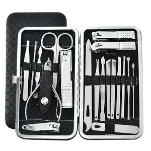 19pcs High Quality Nail Clipper Professional Portable Remover Cutter Nipper Clipper Kits Beauty Manicure Set