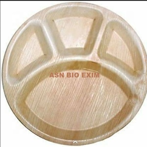 Juego de platos desechables ecológicos de hoja de palma de Areca orgánica 100% 100% grado alimenticio compostable AA incluye platos grabados - Product Image 2