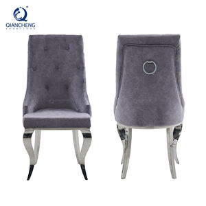 ชุดเก้าอี้รับประทานอาหารหุ้มผ้ากำมะหยี่สไตล์ยุโรปแบบอิตาลีร่วมสมัย เก้าอี้รับประทานอาหารสุดหรู - Product Image 4