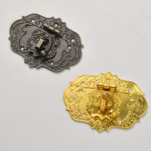 Furniture <b>Lock</b> Zinc Alloy Antique Bronze Gold 76x57mm Traditional Design Durable Keyless Buckle Panel - Product Image 2
