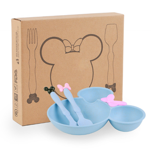 Pailles <span class=keywords><strong>de</strong></span> table pour enfants, dessin animé personnalisé, mignonnes, en Fiber <span class=keywords><strong>de</strong></span> blé, vaisselle d'alimentation, 3 pièces - Product Image 3
