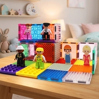 Wellbbplay Blocs Magnétiques Éducatifs 15 Pièces, Jouet de Construction Compatible avec les Briques à Grandes Particules Standard pour Enfants de 5 à 7 Ans