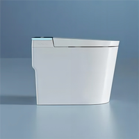 Articles sanitaires modernes automatiques montés au sol Capteur de pied de chasse automatique allongé Réservoir d'eau dissimulé Toilette intelligente intelligente