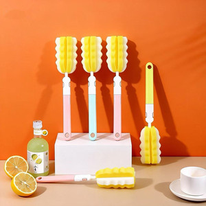 Brosse à tasse à long manche Meimi, éponge pliable et détachable, outil de nettoyage pour biberon et tasse - Product Image 4