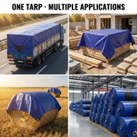 Bâche de protection MILLION 120GSM bleue argentée imperméable et anti-UV pour voiture et bateau en PE