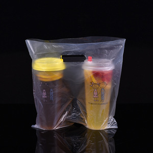 Thickened Milk Tea <b>Packaging</b> <b>Bag</b> Die Cut Handles Greaseproof Paper Disposable For Beverage Food Baking - Product Image 2