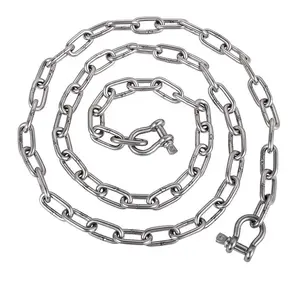 不锈钢锚链，配有高级锁环钩环