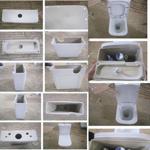 <span class=keywords><strong>Inodoro</strong></span> de dos piezas con cisterna empotrada, sanitario de pared, color blanco, con tapa, tipo monobloque. - Product Image 6