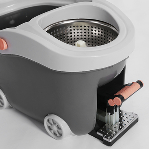 360 ma thuật quay đi lau xô đặt thép dễ vận hành Microfiber lau nhựa bóp Đầu phẳng xử lý bàn đạp đóng hộp bao bì - Product Image 5