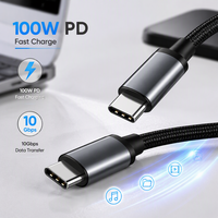 Cable de Carga Rápida PD de 1.8m, Trenzado de Nailon Resistente a Roturas, Tipo-C para Teléfono Móvil, Computadora y Cámara