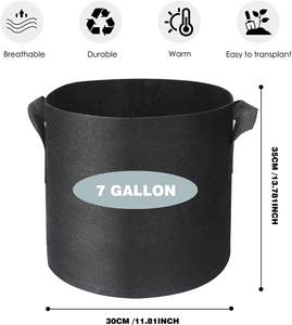 Gallon Felt <b>Grow</b> <b>Bags</b> Nonwoven Fabric Pots With Handles for Agriculture Tomoato <b>Potato</b> Vegetable and Flowers - Product Image 4
