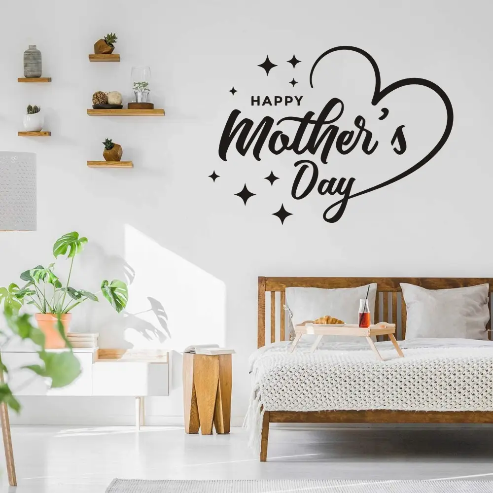 Home decor self adhesive vinyl mother's day wall quote stickers