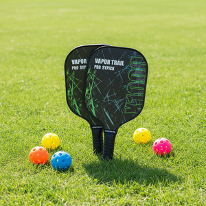 ชุดไม้พายพิคเคิลบอลคอมโพสิตไฟเบอร์กลาส |   น้ำหนักเบาพิเศษเพื่อการเล่นที่ยาวนานและการตอบสนองที่รวดเร็ว |   สำหรับการฝึกอบรมของโรงเรียนและชมรม - Product Image 1