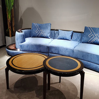 Italienisches Luxus-Leder-Sofa-Set in L-Form, leicht, groß, für Zuhause, Büro, Villa, Hotel, gleicher Stil, High-End-Marken, Wohnzimmer