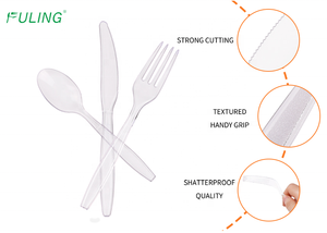 Muỗng Nĩa Nhựa Trong Suốt Chịu Lực Cao Combo Khăn Ăn Dùng Một Lần Nĩa Đóng Gói Phục Vụ Ăn Uống - Product Image 4