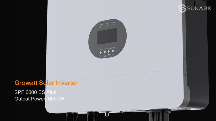 Growatt SPF 6000 ES Plus DC 48V AC 230V 6KW Hybrid Off Grid Solar ...