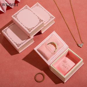 Custom Logo Recyclable <b>Book</b>-Shaped Paper Jewelry Packaging <b>Box</b> for Ring Earring Necklace Pendant Bracelet - Product Image 3