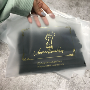 Personalizar Impresión Logo Texto Ropa de alta calidad Embalaje Cremallera Bolsa Plástico Esmerilado Ziplock Bolsas de plástico transparente - Product Image 2