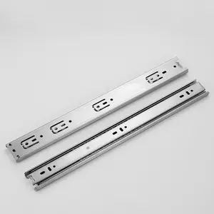 Plant processing 45mm width telescopic channel full extension 5 fold ball bearing drawer guide