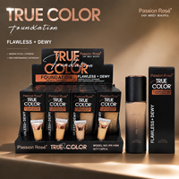 Fond de Teint Passion Rose True Color Luminous Glow Couvrance Moyenne à Forte Légère et Naturelle Éclat Professionnel