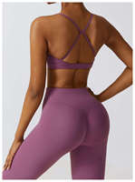 Ensemble de sport pour femme tendance : short, soutien-gorge châle, sans couture, manches longues, taille haute élastique, en nylon et élasthanne