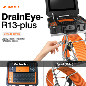 Cámara <span class=keywords><strong>de</strong></span> Inspección <span class=keywords><strong>de</strong></span> Tuberías AMJET DrainEye-R13-plus 1080p IP68, 60m, Cámara <span class=keywords><strong>de</strong></span> <span class=keywords><strong>Alcantarillado</strong></span> Residencial con Monitor a Color para Fontaneros - Product Image 6