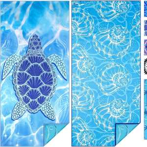Serviette de sport de plage en microfibre personnalisée, impression double face, couleurs vives et légères - Product Image 1