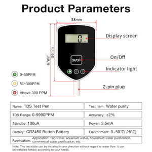 <strong>Factory</strong> Wholesale Embedded TDS 0-1000g/L Water Quality Tester for Home Tap &amp; Aquarium Purified Water Testing <strong>Equipment</strong> 0-50C - Product Image 5
