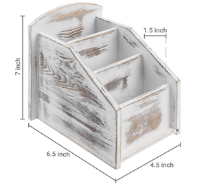 Fsc điều khiển từ xa chủ, TV từ xa chủ, whitewashed gỗ từ xa Caddy cho bảng, điều khiển từ xa tổ chức Caddy - Product Image 3