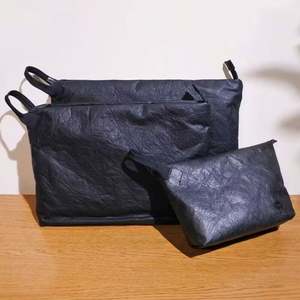 Baoren Stylish Lady Personajes Cremallera Negro Blanco Dupont Tyvek Ecológico Maquillaje a prueba de lágrimas Cosmético para bolsa Viaje personalizado - Product Image 3