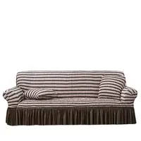 3 מושב כורסת ספה כיסוי עם חצאית 1/2/3/4 מושבים אוניברסלי בד ספה מכסה אלסטי ספה סט מכסה