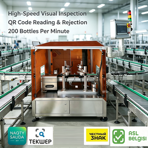 Machine d'inspection visuelle CCD à vue complète pour la détection de codes Data Matrix et le rejet automatique des bouteilles - Product Image 1