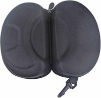 Grande boîte de rangement portable pour lunettes de sport en EVA rigide, pour le ski, le snowboard, avec mousqueton