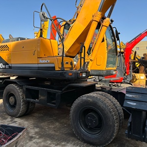 Excavatrice sur roues Hyundai Robex 210W-9T, couleur orange, équipement de construction lourd, 22 tonnes, PLC, d'occasion - Product Image 5