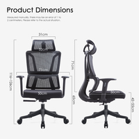 Mobilier Ordinateur Chaise de bureau en maille de haute qualité Chaise de direction confortable Table ergonomique et chaise de bureau