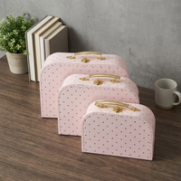 Boîtes et coffrets cadeaux en carton doré personnalisés en gros pour chaussettes d'enfants, valise avec poignée
