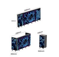 Écran LED portable pliable P2.604 pour table de DJ extérieure, scène, mariage, festival, magasin de détail, aéroport