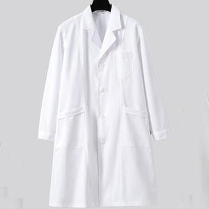 Grosir mantel Lab medis rumah sakit kualitas tinggi jaket seragam untuk pria wanita mantel putih katun pria untuk uniseks - Product Image 4