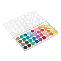 Simbalion – Kit de Gouache Opaque 36 Couleurs de Haute Qualité pour Étudiants et Professionnels, Palette en Boîtier Plastique, Fournitures d'Art pour Mélange de Couleurs