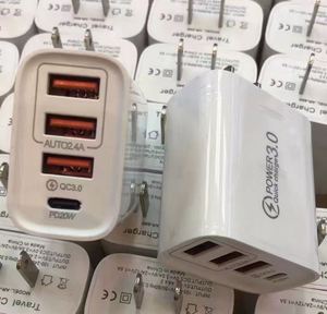 Wholesale 12W 4-Port <b>USB</b> A Type-<b>C</b> Wall Charger PD Quick Charge 3.0 Power for Mobile Phone US EU <b>Plug</b> <b>Adapter</b> - Product Image 6