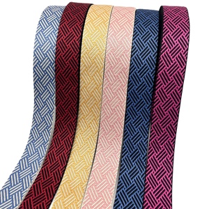 Mây dệt Mẫu <span class=keywords><strong>Jacquard</strong></span> Polyester vải 100% polyester băng dây đeo 35 màu sắc thiết kế 38mm rộng - Product Image 1